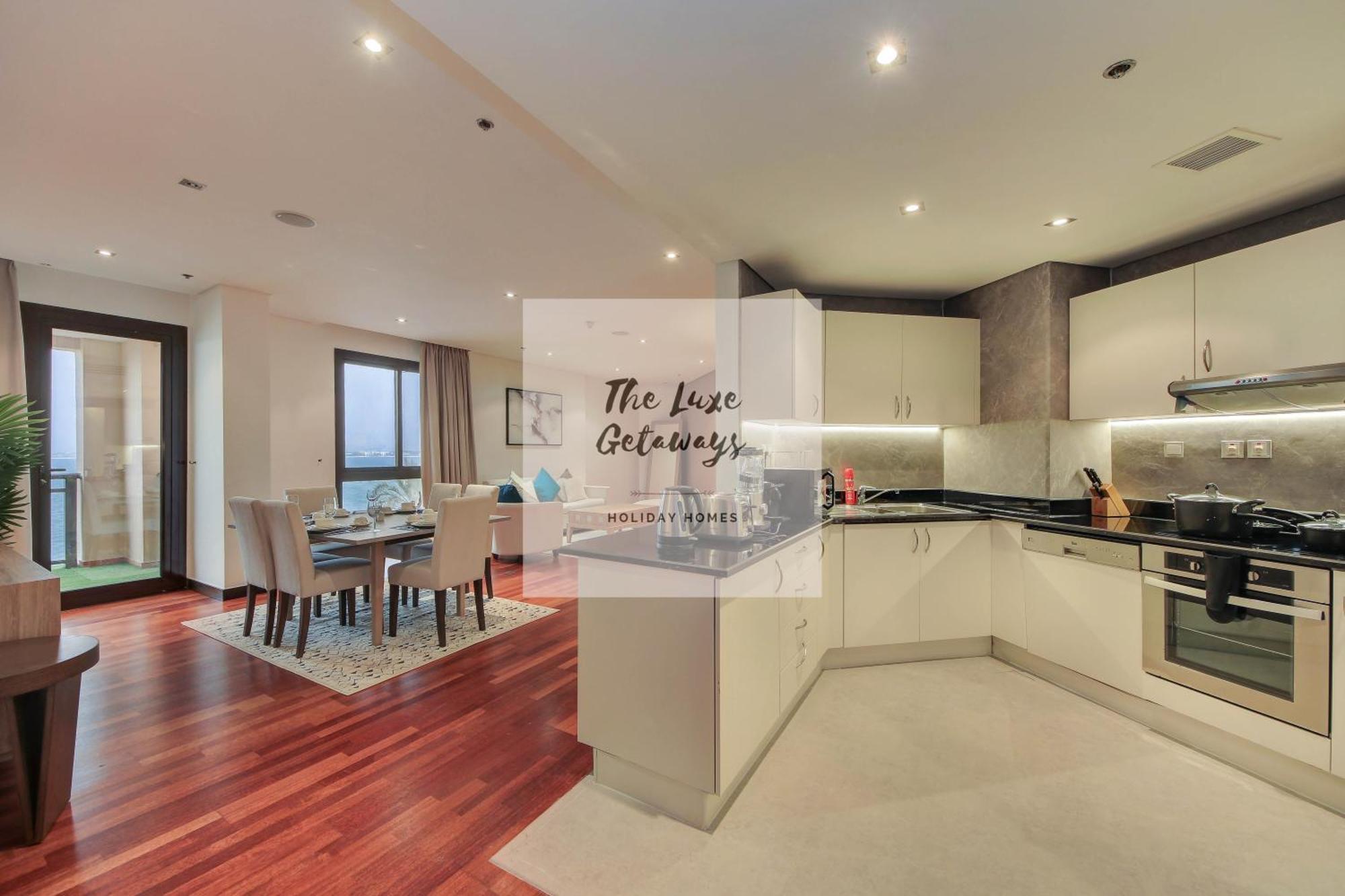 Luxe Getaways Royal Amwaj Palm Jumeirah Resort Apartment Holiday Home Dubaj Kültér fotó