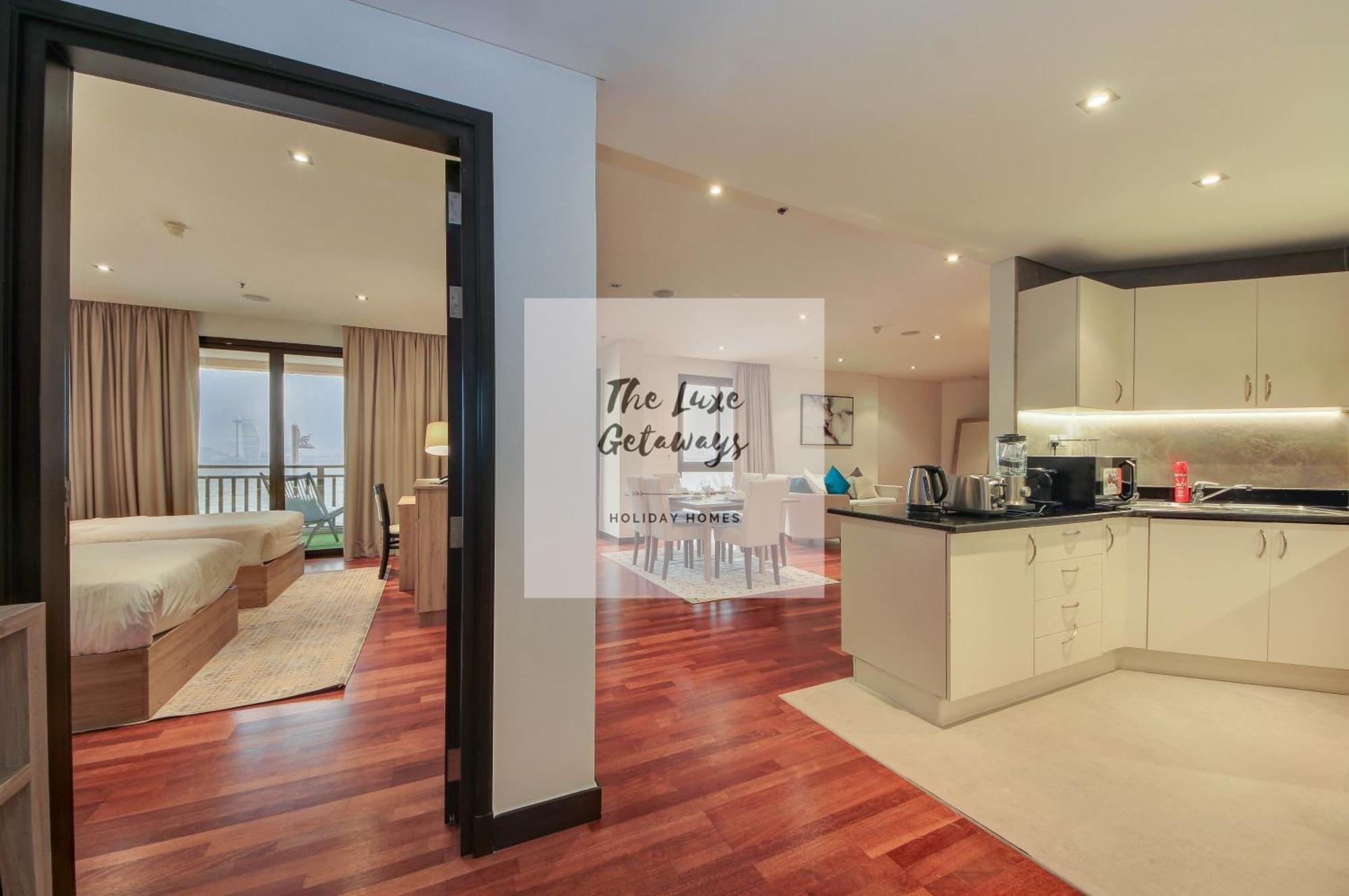 Luxe Getaways Royal Amwaj Palm Jumeirah Resort Apartment Holiday Home Dubaj Kültér fotó