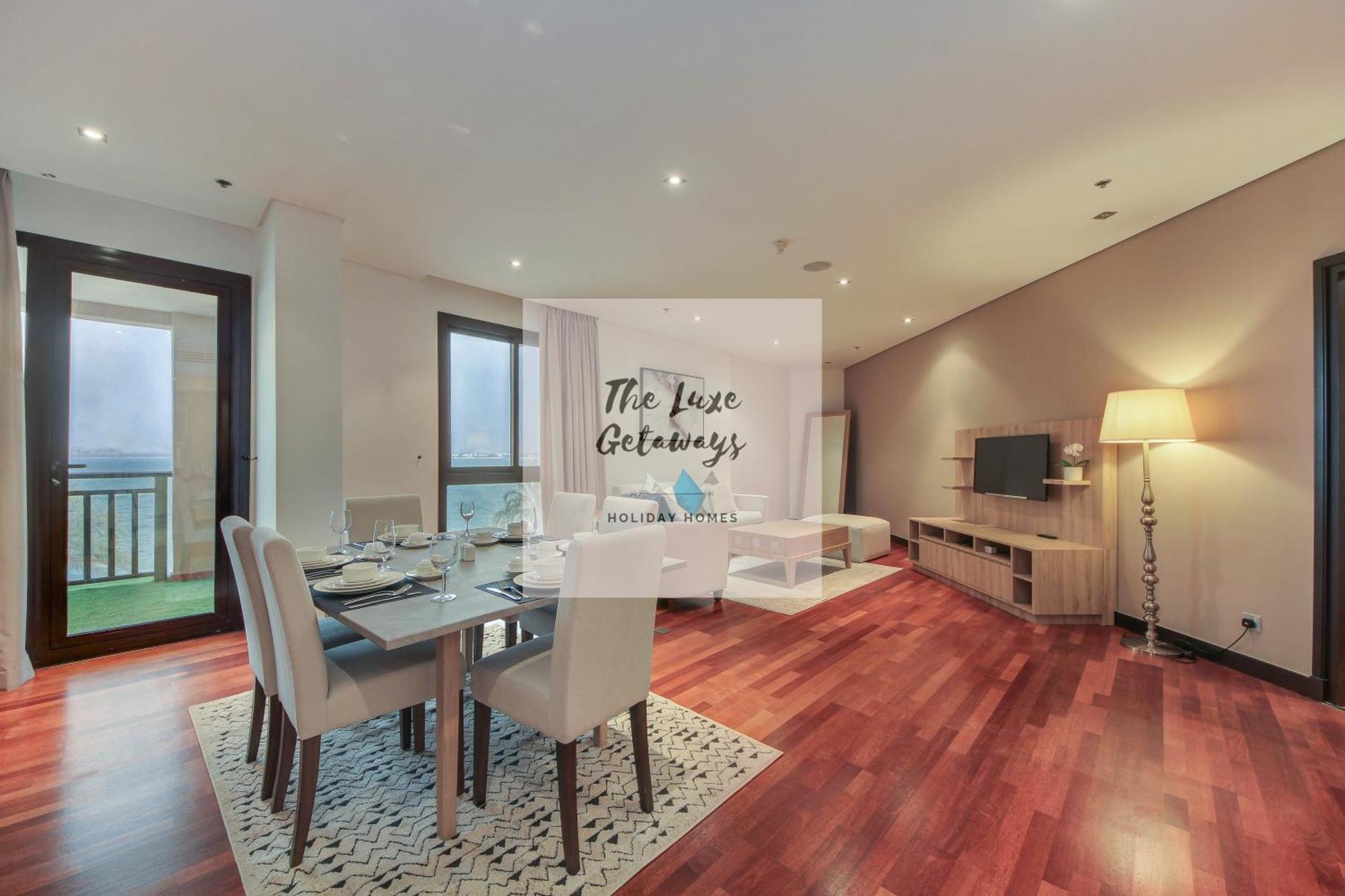 Luxe Getaways Royal Amwaj Palm Jumeirah Resort Apartment Holiday Home Dubaj Kültér fotó