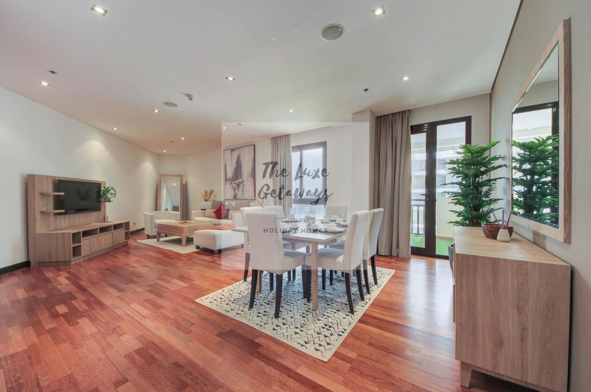 Luxe Getaways Royal Amwaj Palm Jumeirah Resort Apartment Holiday Home Dubaj Kültér fotó