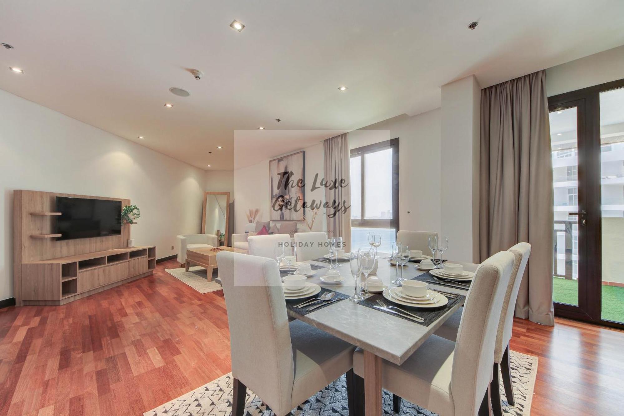 Luxe Getaways Royal Amwaj Palm Jumeirah Resort Apartment Holiday Home Dubaj Kültér fotó