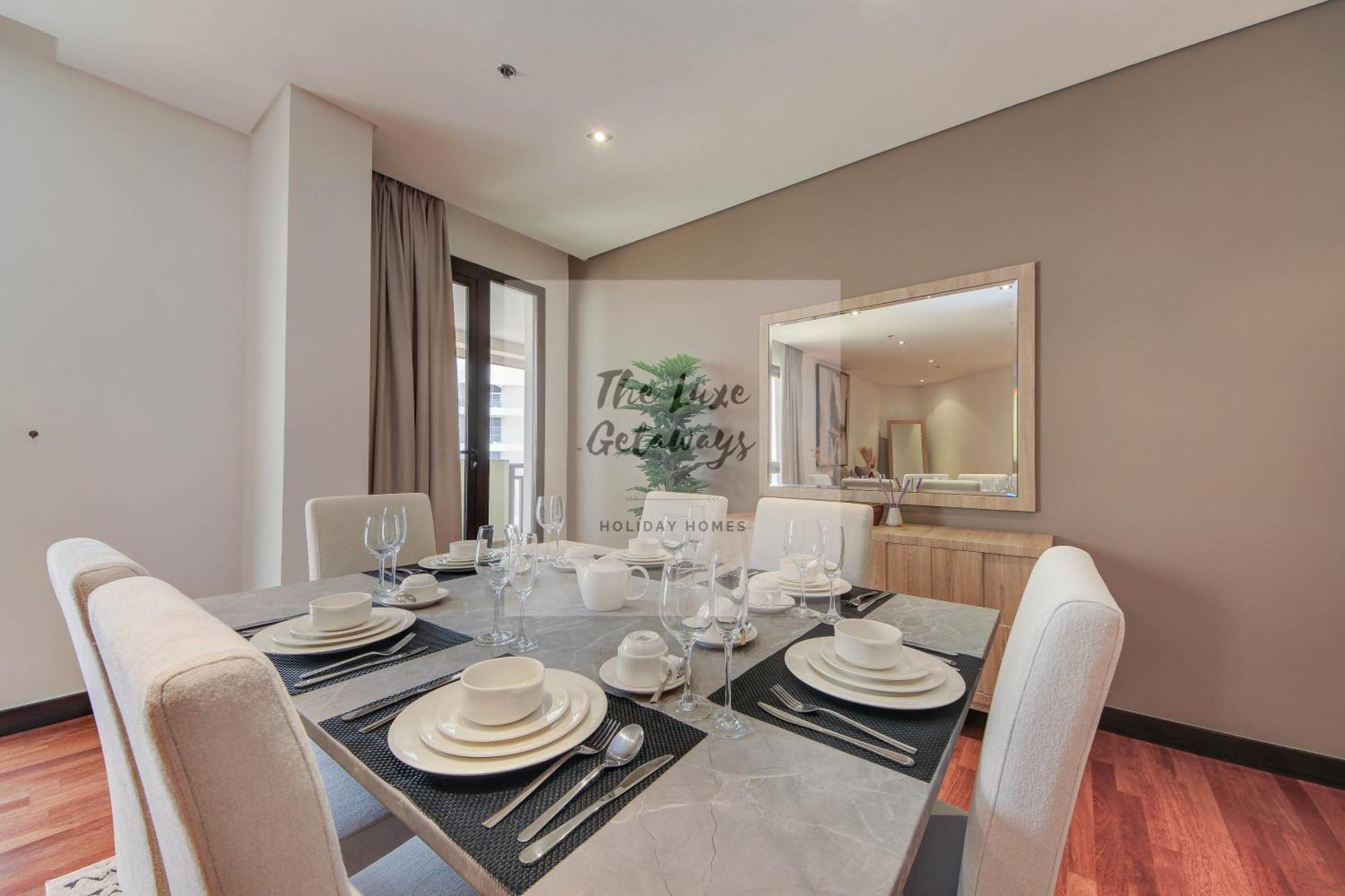 Luxe Getaways Royal Amwaj Palm Jumeirah Resort Apartment Holiday Home Dubaj Kültér fotó